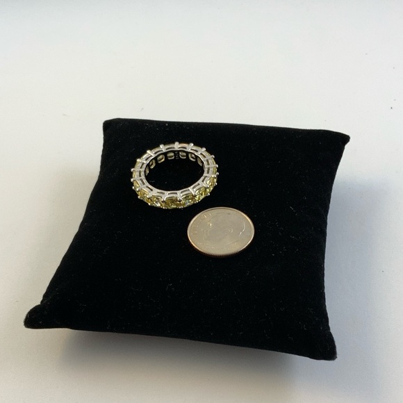 5ct Canary Cushion Cut Band - Picture 8 of 8